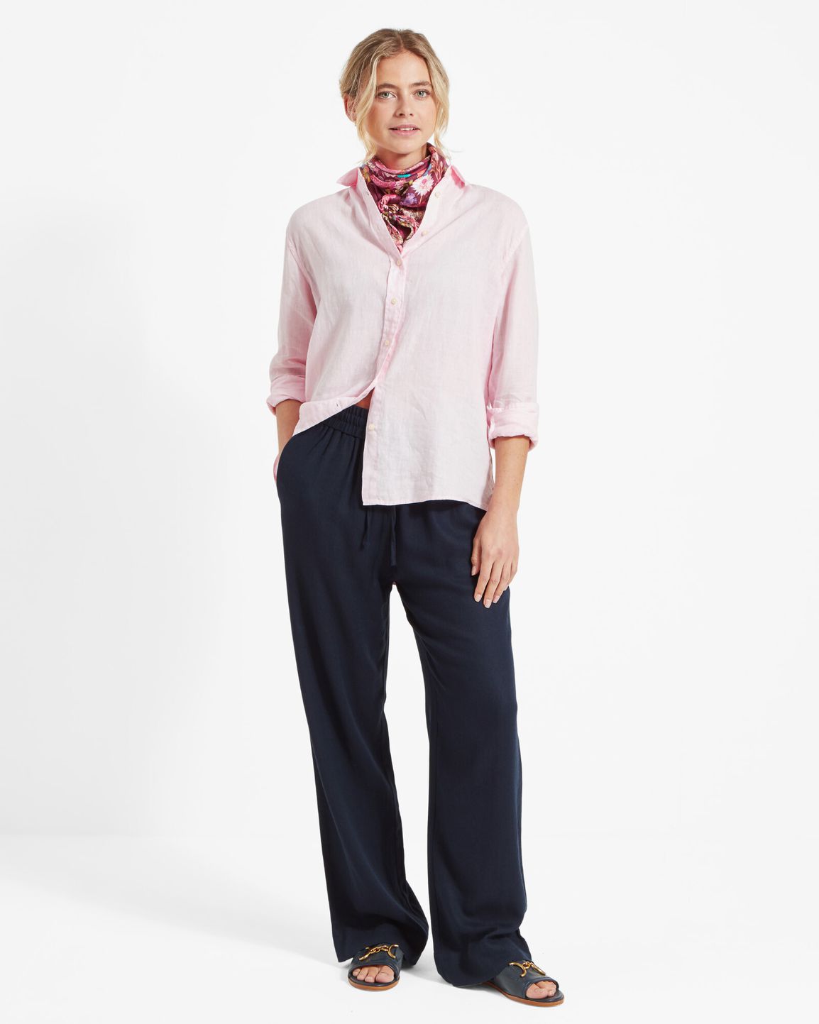 Salthouse Linen Shirt -Pale Pink