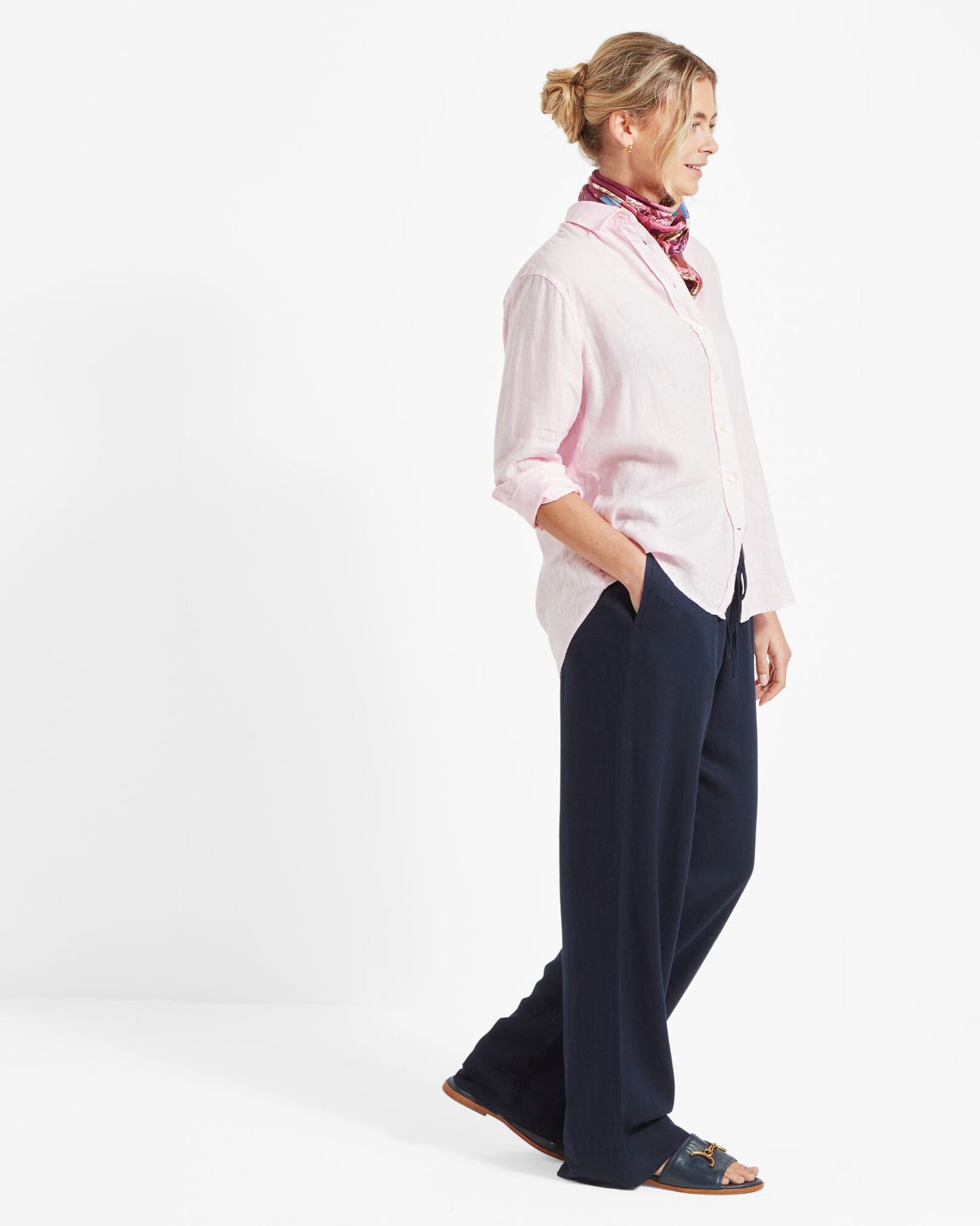 Salthouse Linen Shirt -Pale Pink