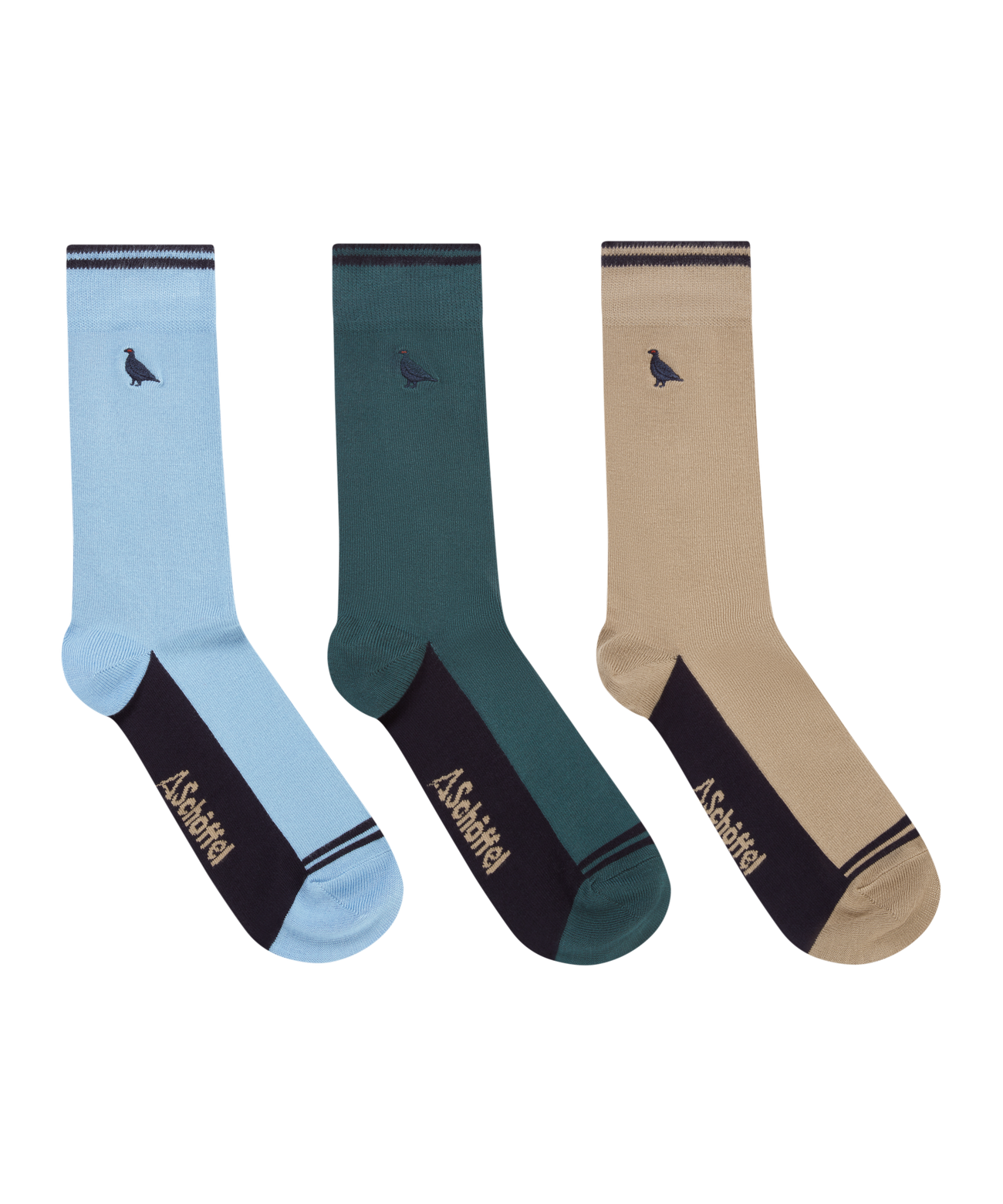 Men's Bamboo Sock (Box Of 3)Ptarmigan Mix