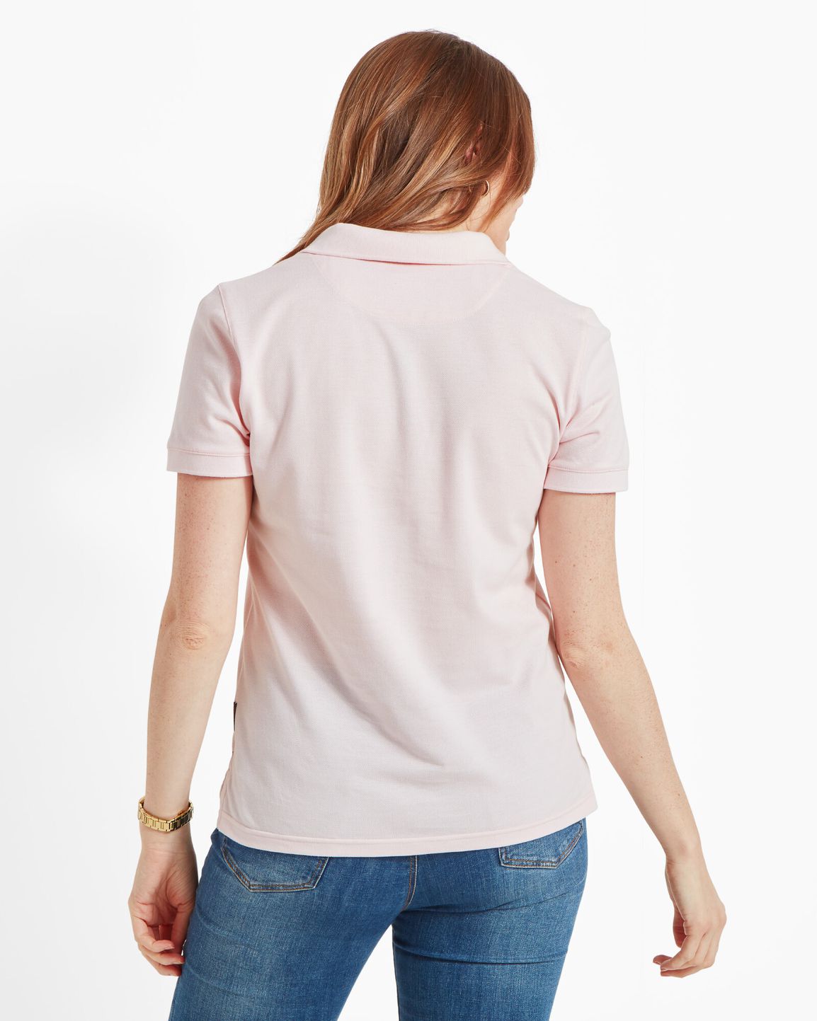 Ladies St Ives Polo Shirt Pale Pink