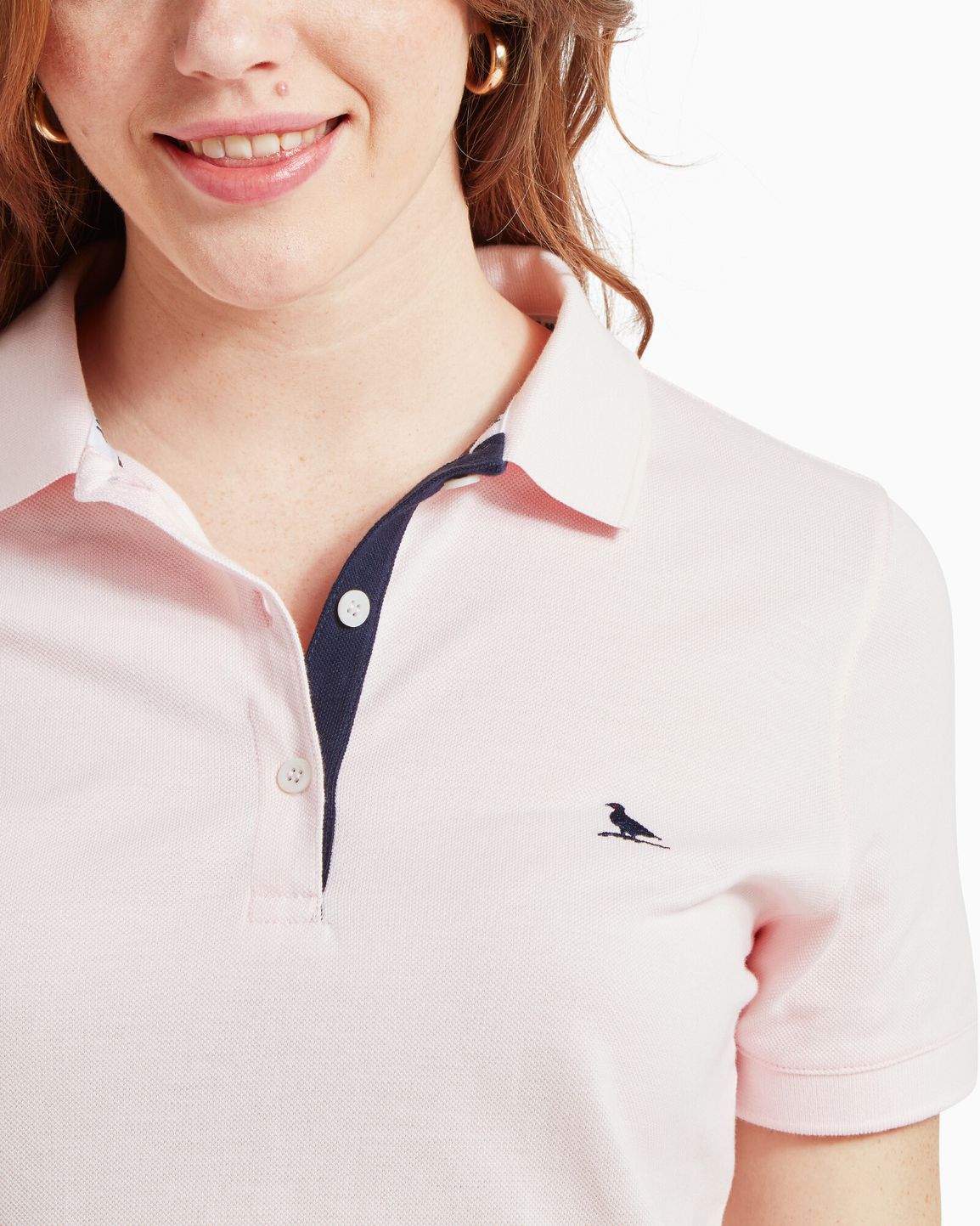 Ladies St Ives Polo Shirt Pale Pink