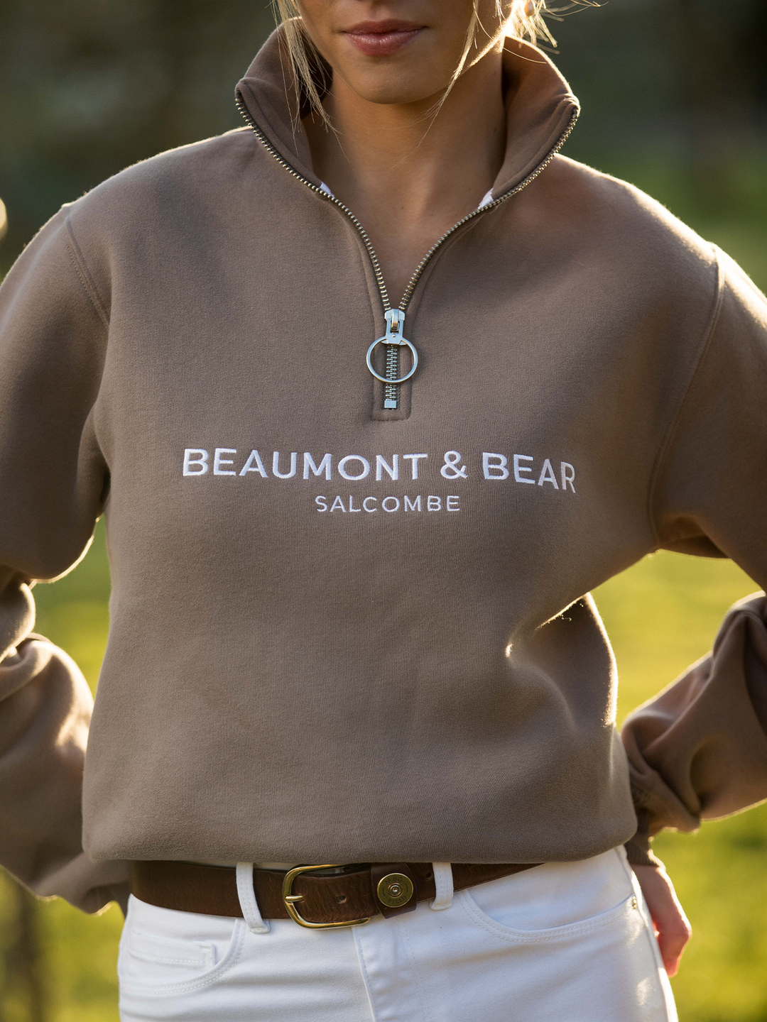 Kingswear Unisex Quarter Zip - Otter