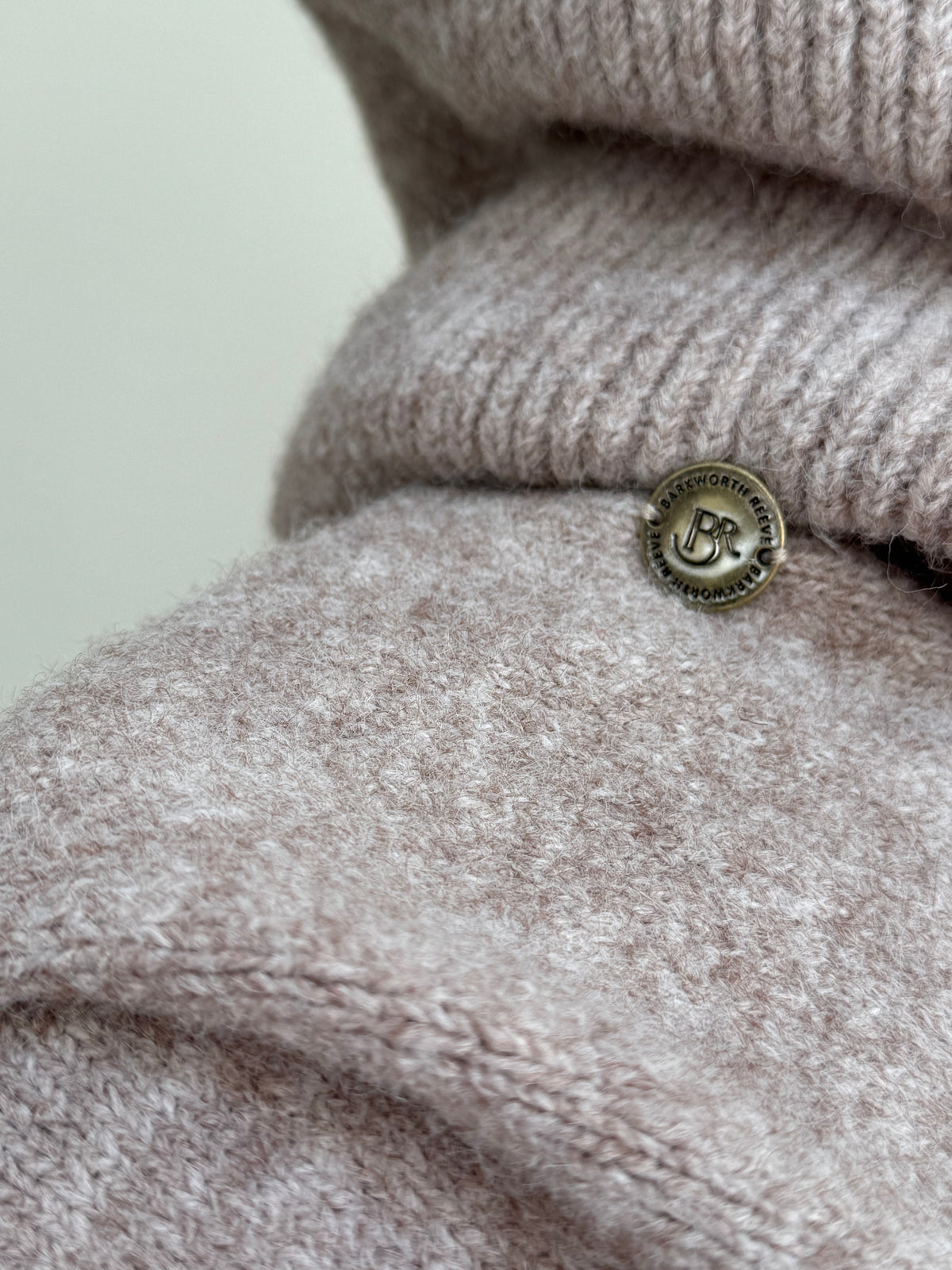 Knitted Roll Neck Poncho Oat Marl