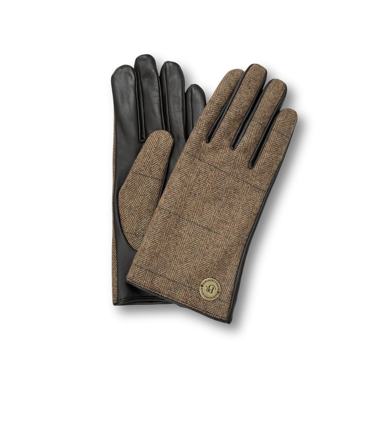Ladies Tweed & Leather Gloves