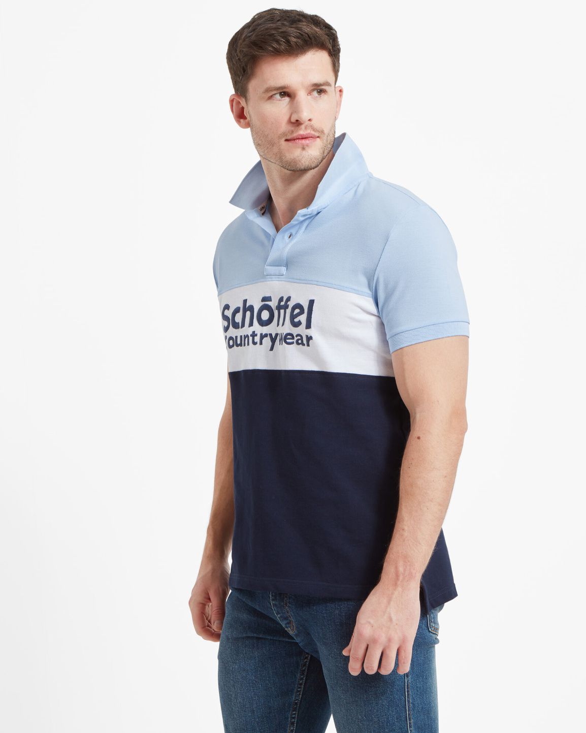 Exeter Heritage Polo Shirt Pale Blue