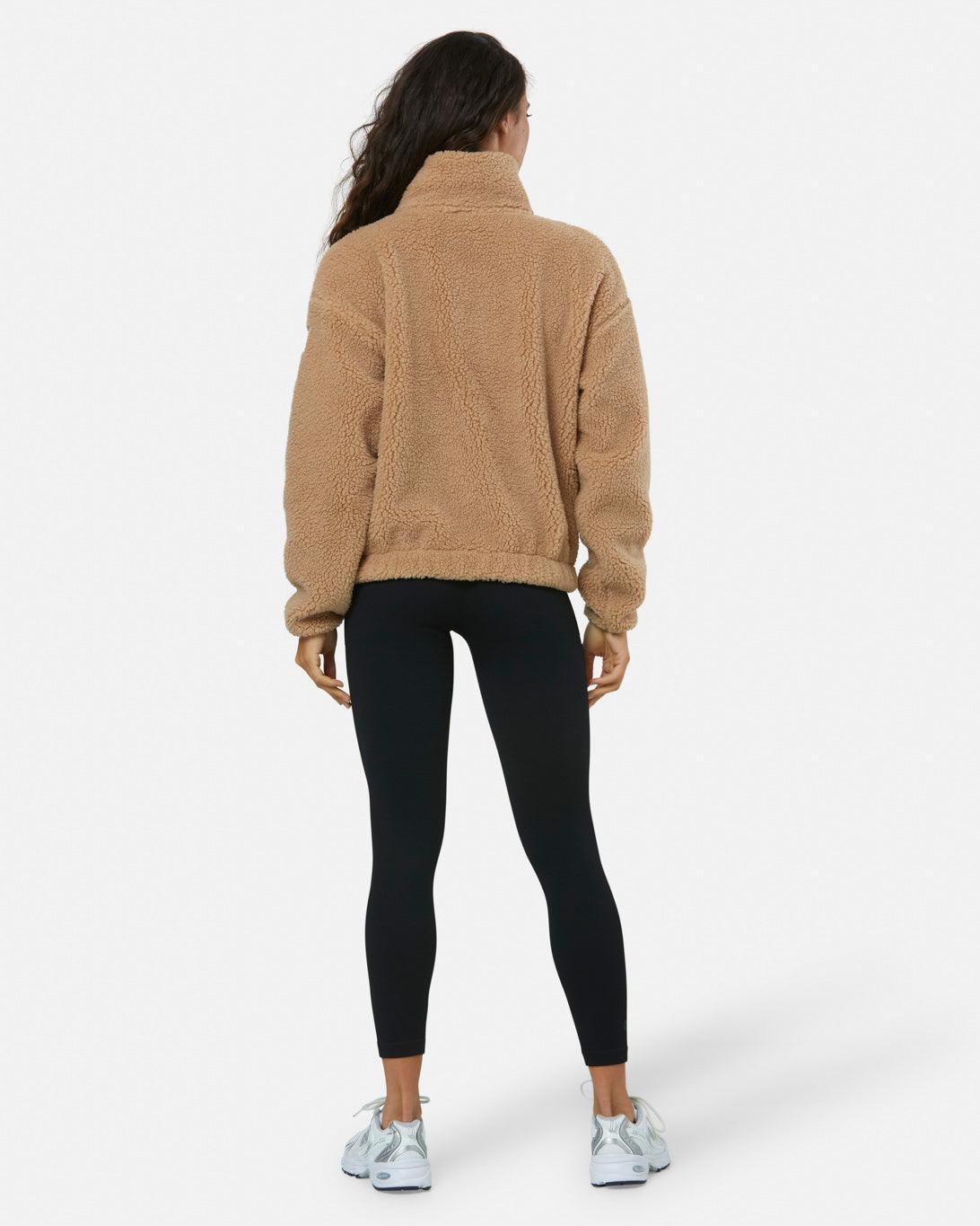 Industry High Collar Fleece Jacket Sandstone