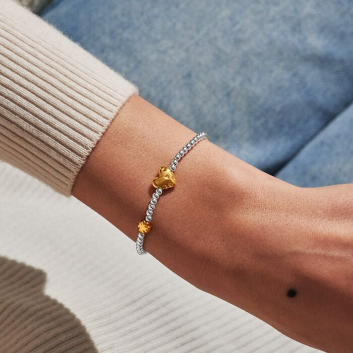 Birth Month A Little 'March' Bracelet in Silver and Gold Plating
