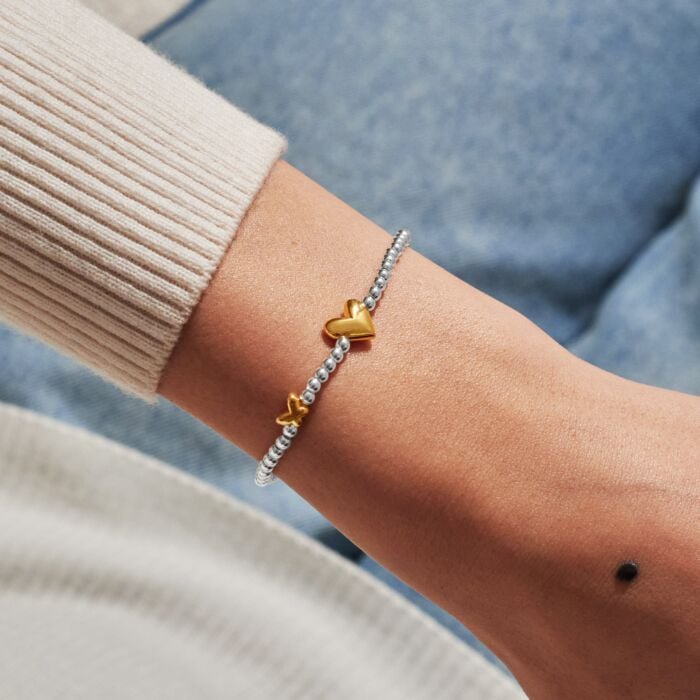 Birth Month A Little 'April' Bracelet in Silver and Gold Plating