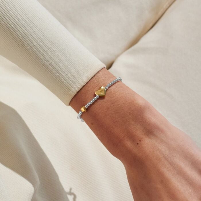 Birth Month A Little 'June' Bracelet in Silver and Gold Plating