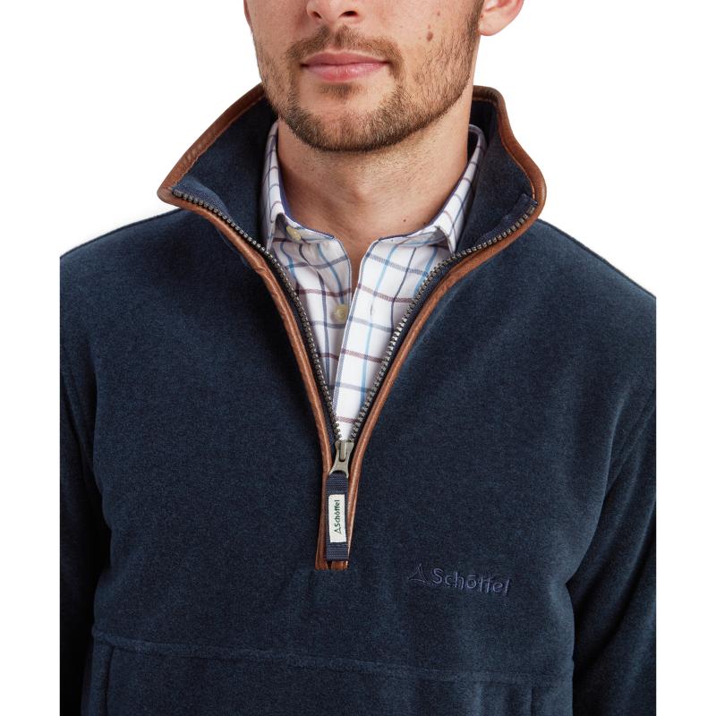 Berkeley 1/4 zip fleece Petrol Blue