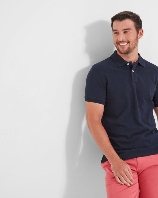 St Ives Jersey Polo Shirt Navy