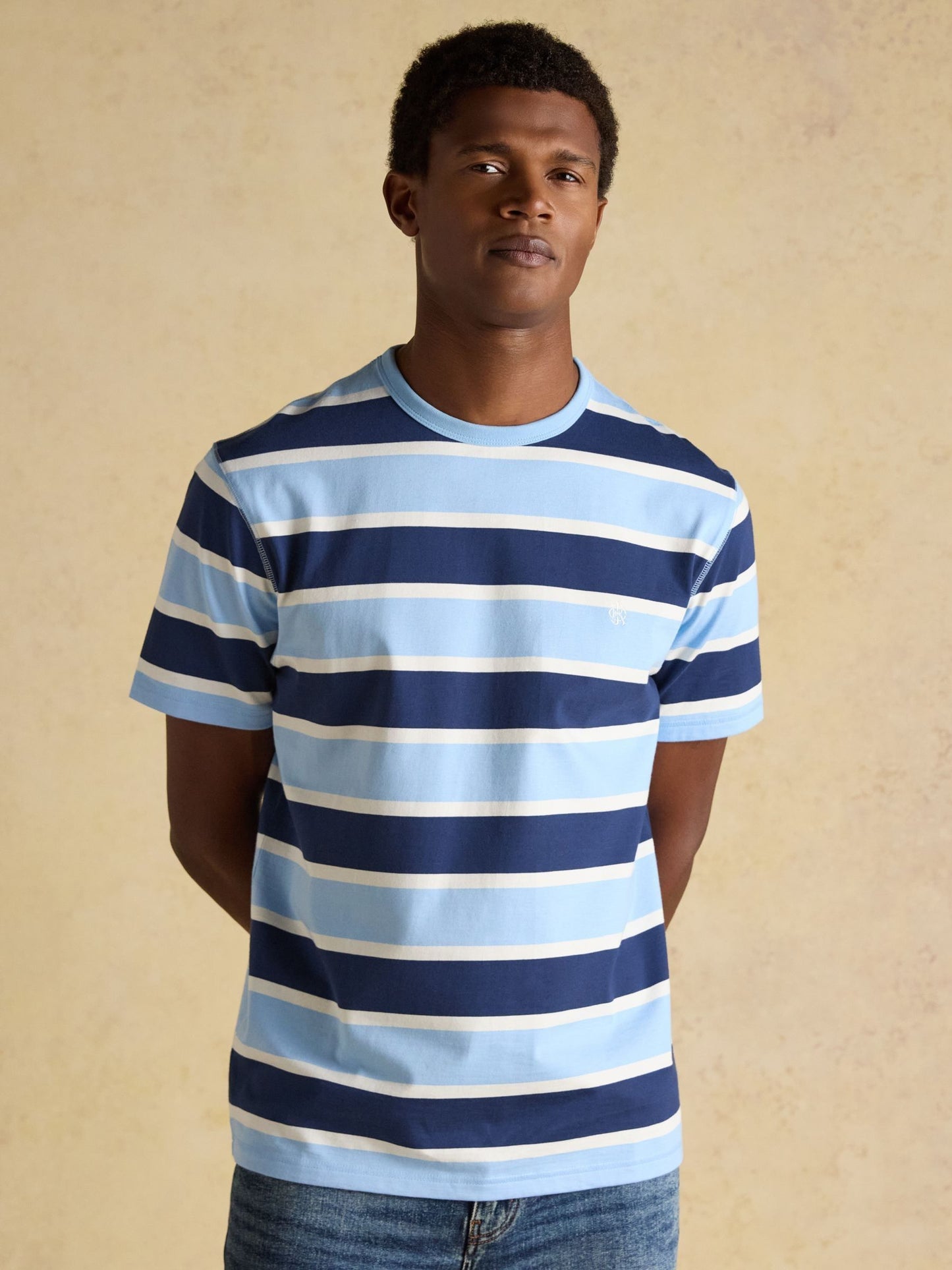 Rugby Club Navy Crew Neck Cotton T-Shirt