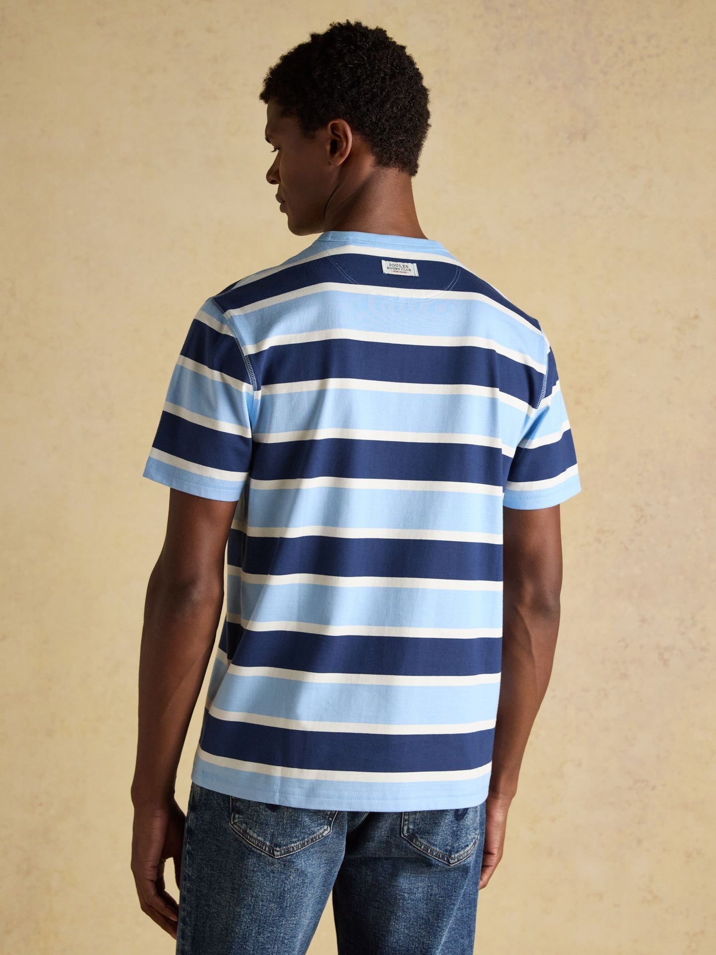Rugby Club Navy Crew Neck Cotton T-Shirt