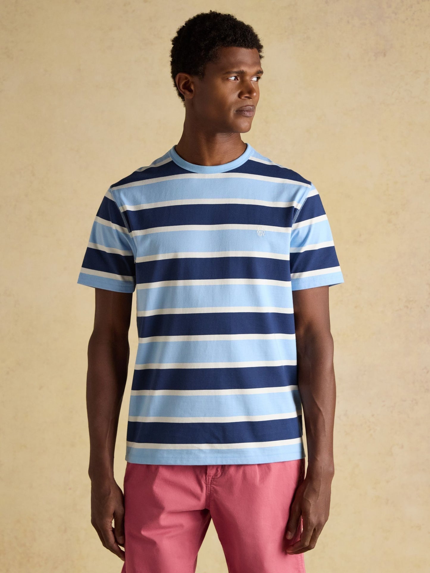 Rugby Club Navy Crew Neck Cotton T-Shirt