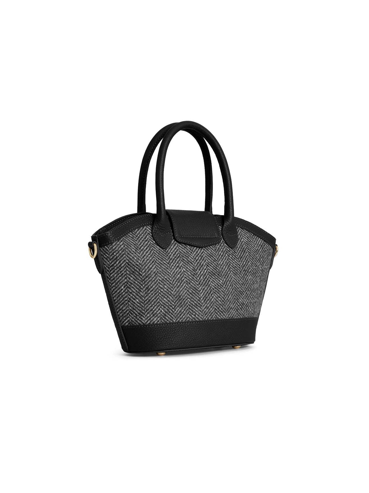 Windsor Black Herringbone Tote Bag