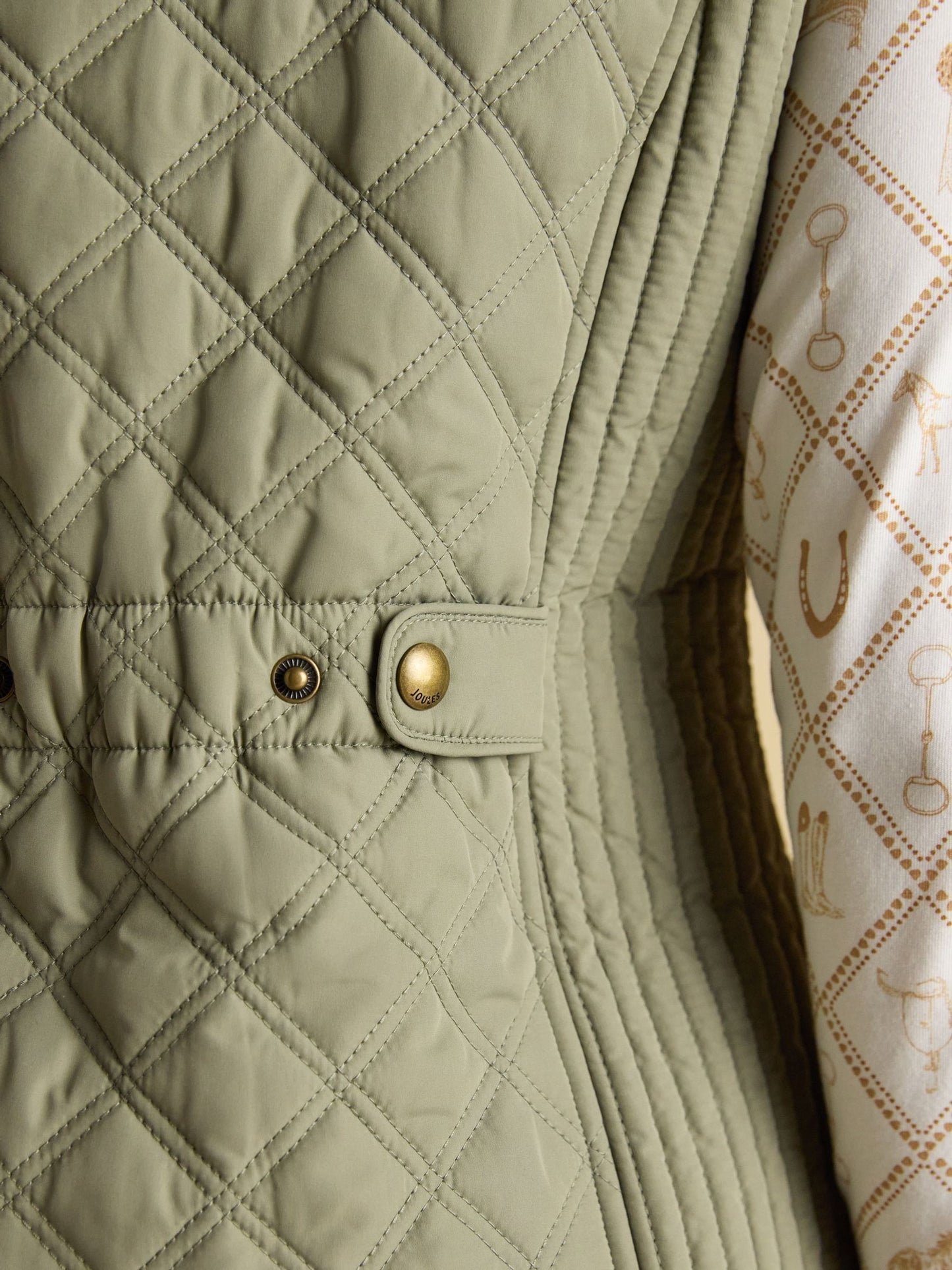 Minx Sage Green Showerproof Diamond Quilted Gilet Sage Green