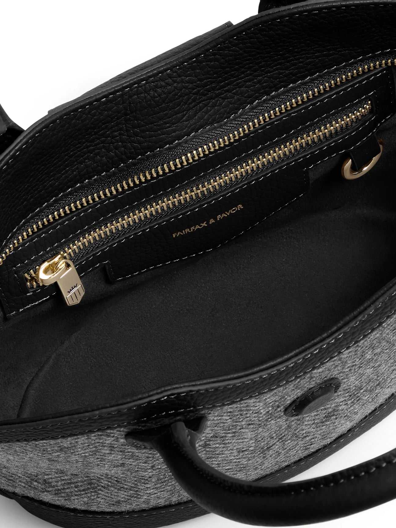 Windsor Black Herringbone Tote Bag