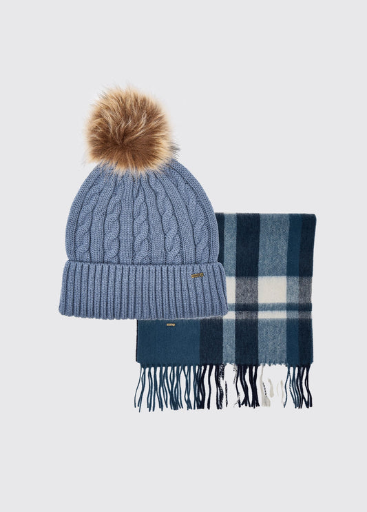 Foley Matching hat and scarf gift set - Indigo
