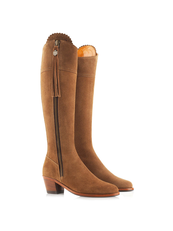 Regina Tan Heeled Knee-High Boots - Regular Fit