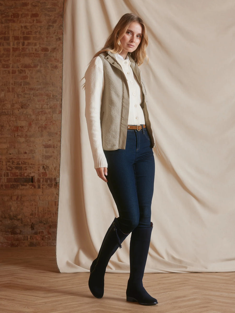 Regina Navy Flat Knee-Hight Boots - Regular Fit