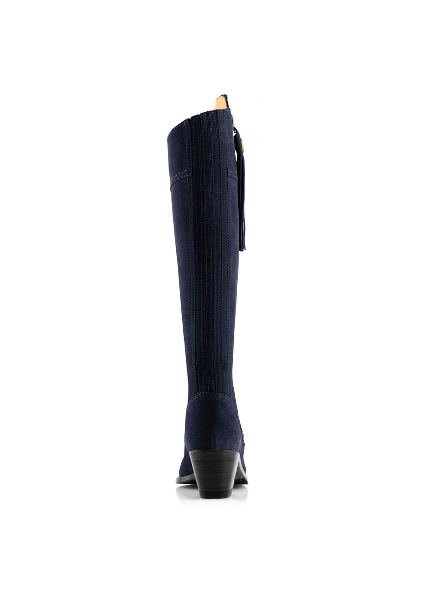 Regina Navy Heeled Knee-High Boots - Regular Fit