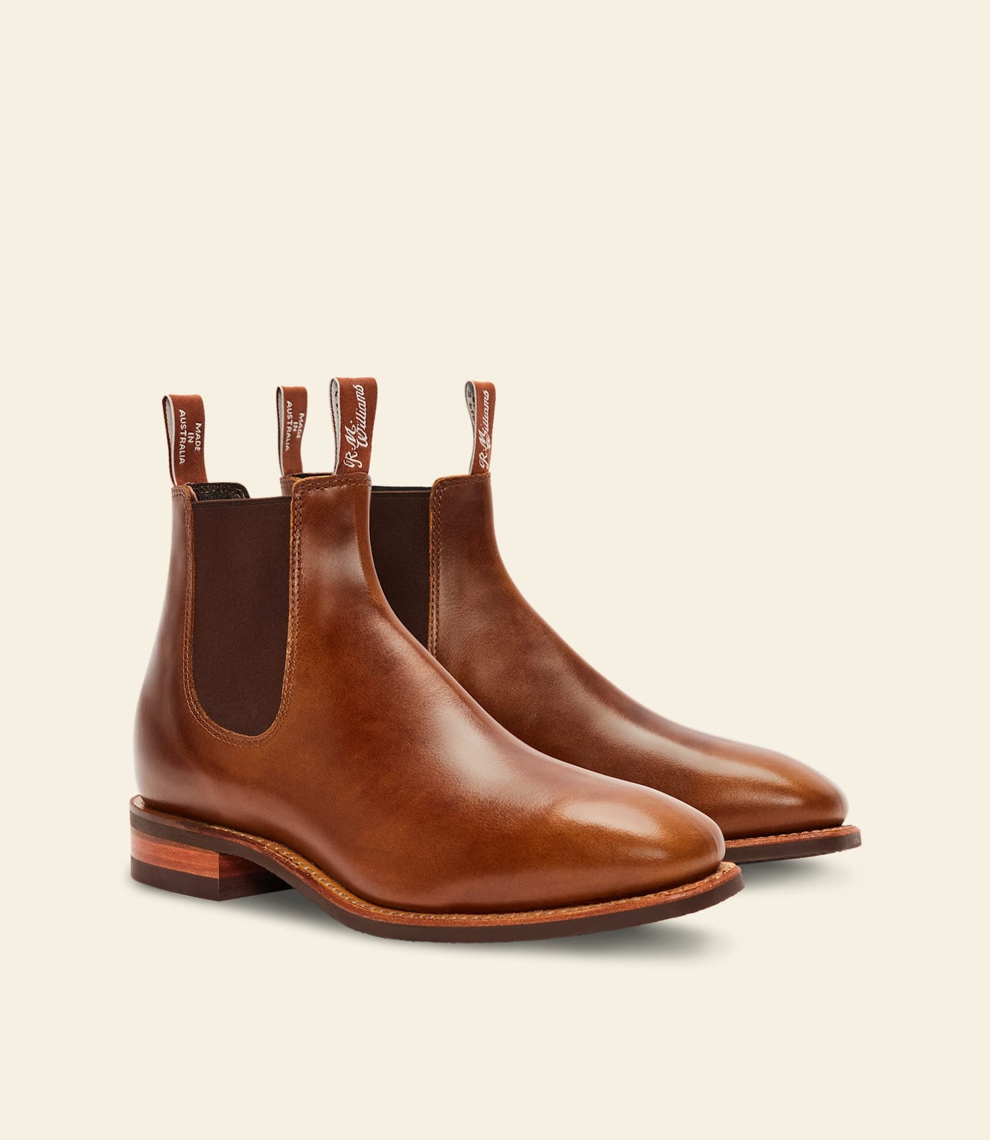 Craftsman boot – caramel pull-up leather