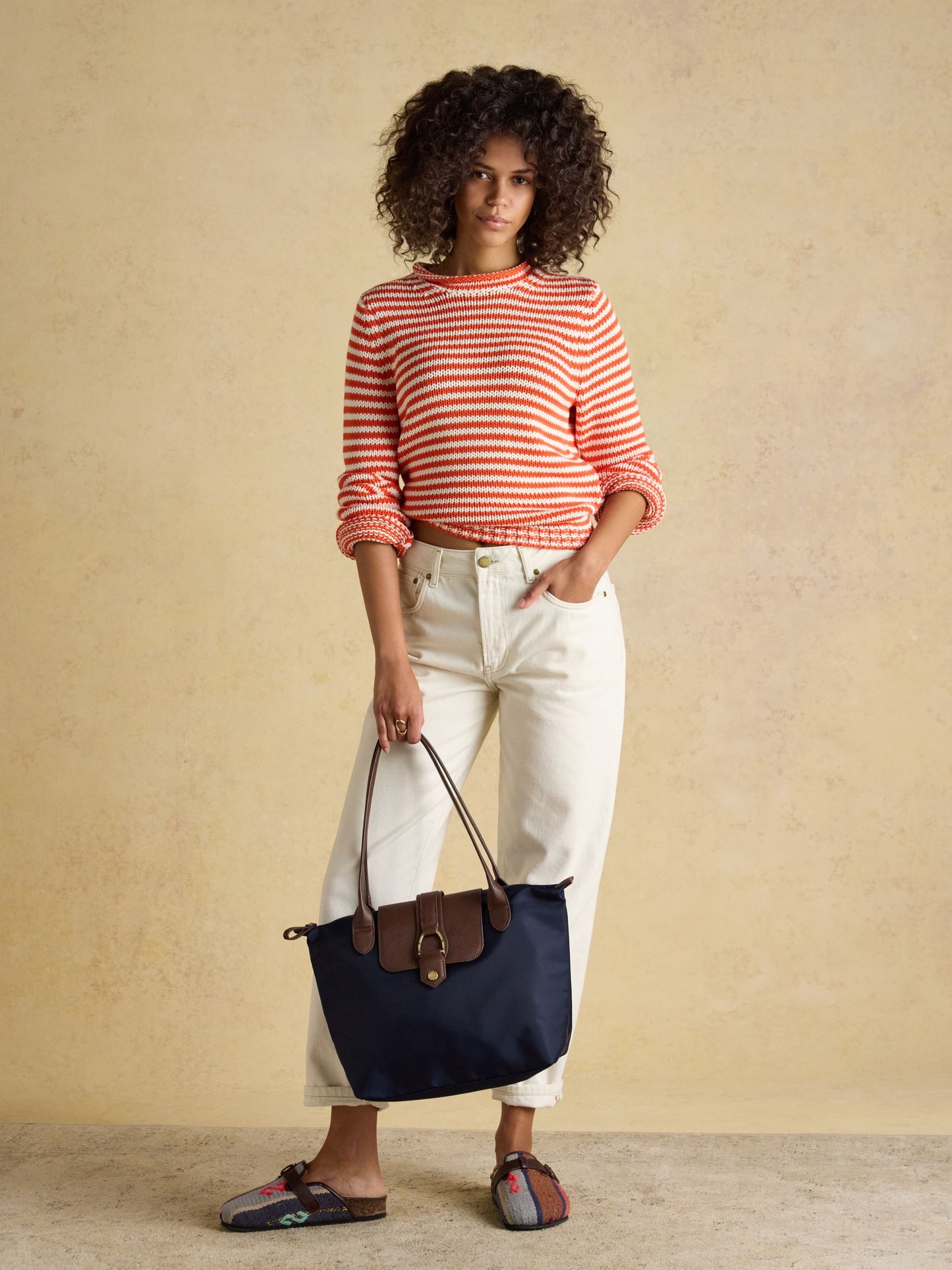 Edie Navy Shopper Bag