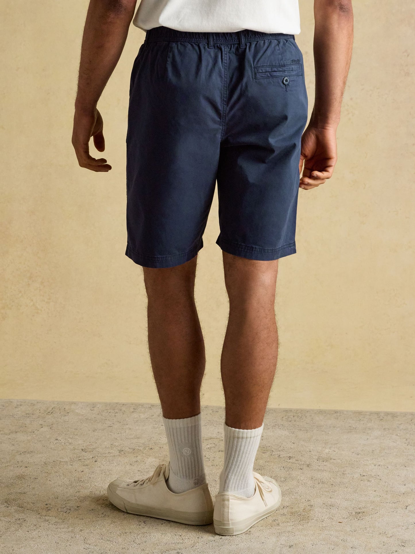 Norfolk Navy Garment Dyed Relaxed Fit Chino Shorts