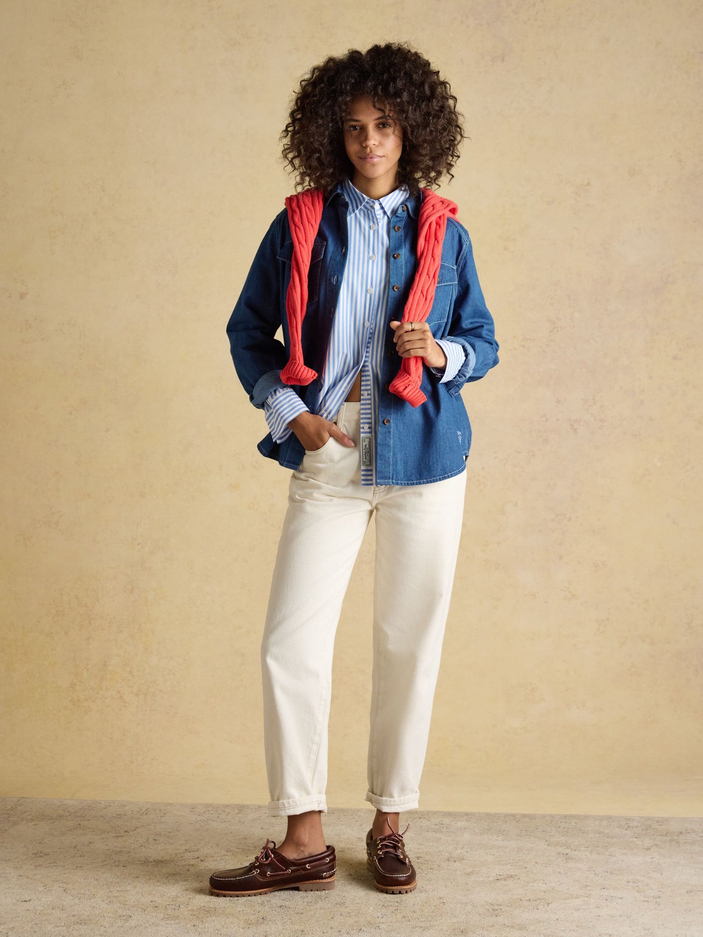 Classic Fit Blue Stripe Poplin Shirt