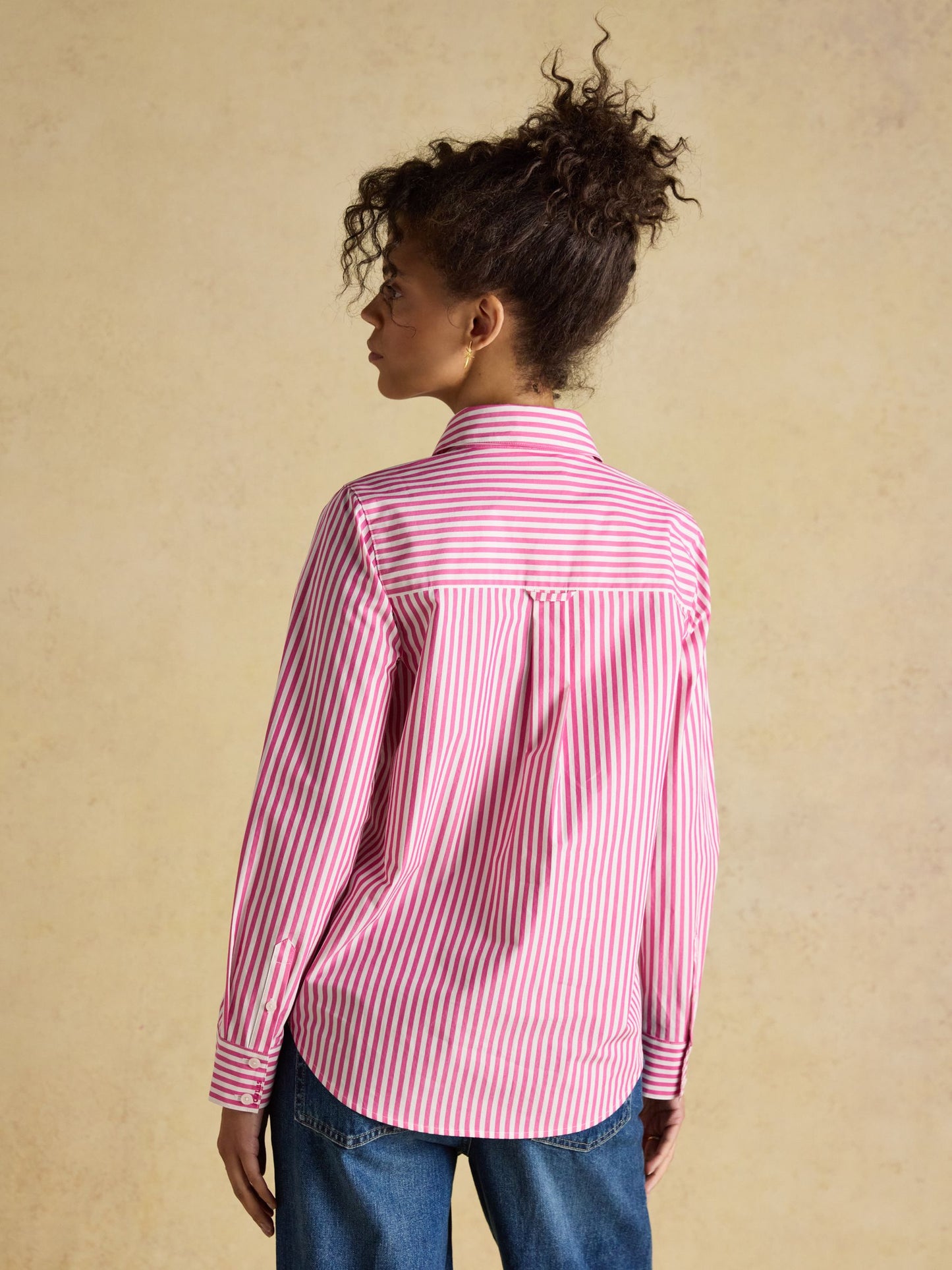 Classic Fit Pink Stripe Poplin Shirt