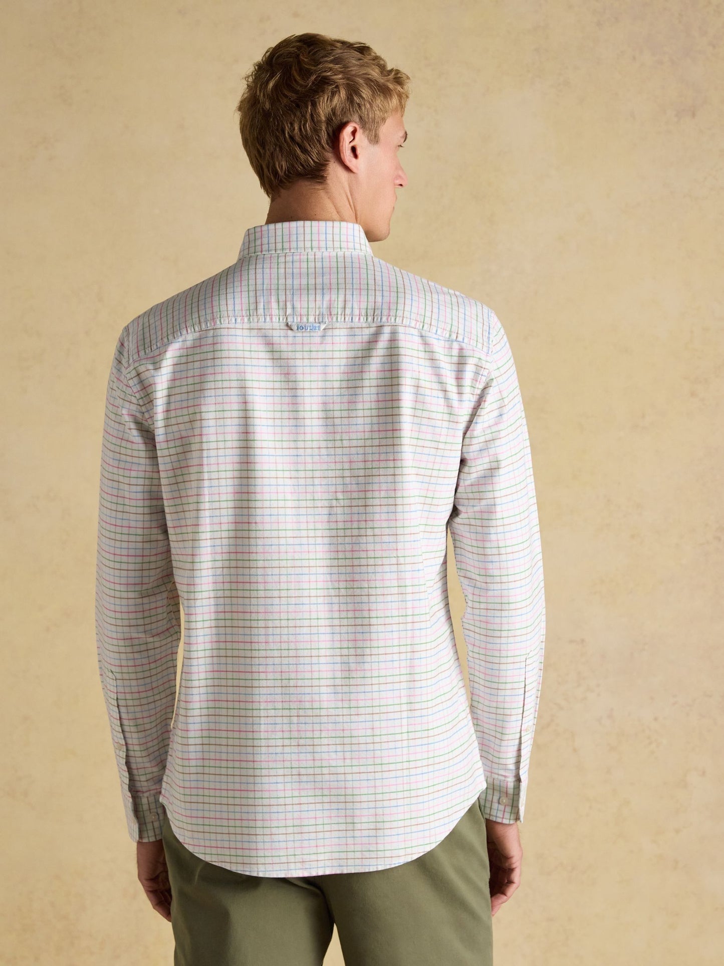 Oxford Classic Fit White Check Long Sleeve Cotton Shirt