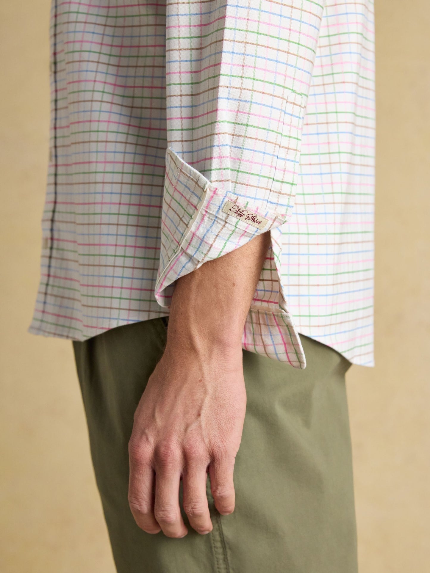 Oxford Classic Fit White Check Long Sleeve Cotton Shirt