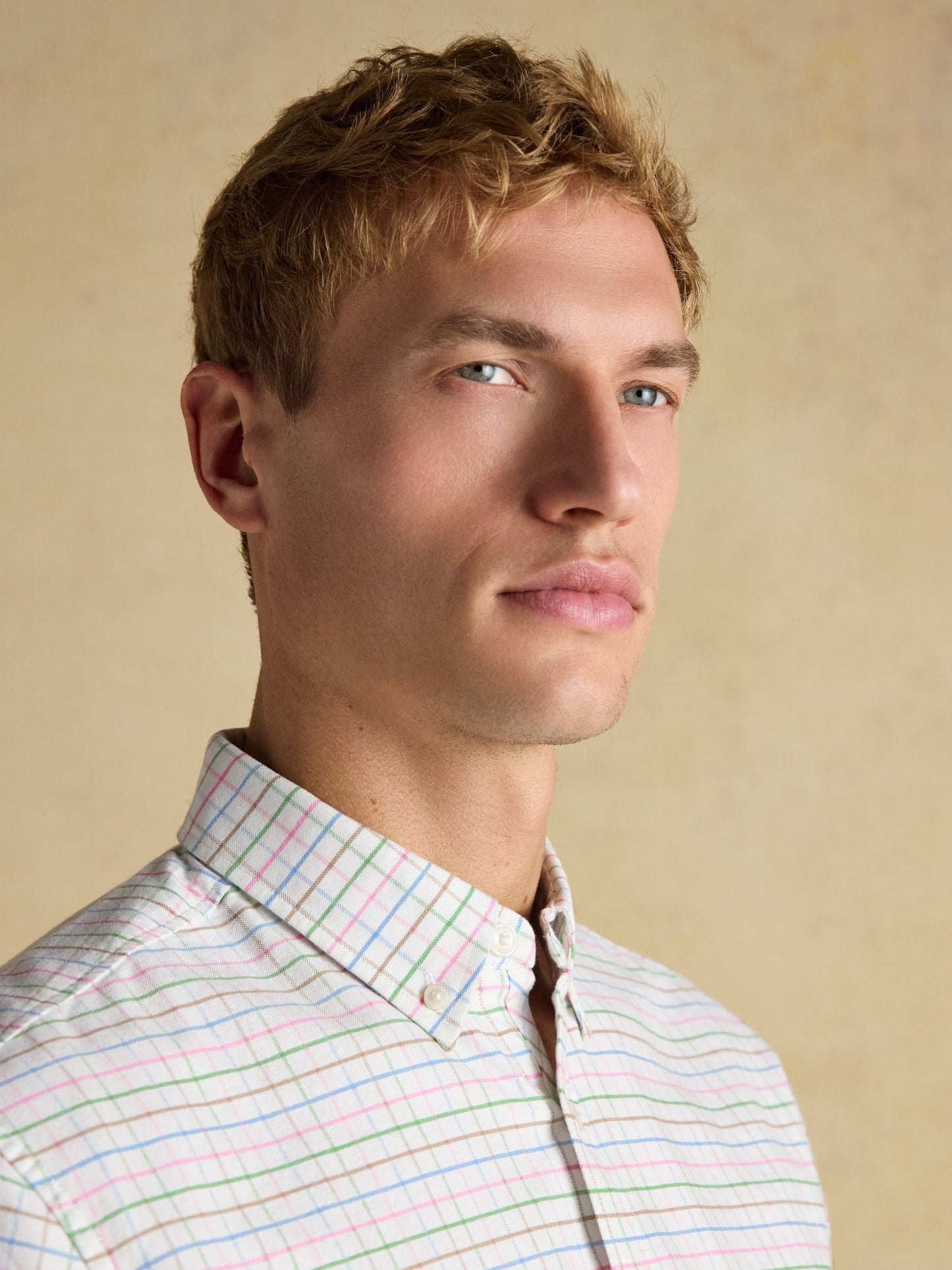 Oxford Classic Fit White Check Long Sleeve Cotton Shirt