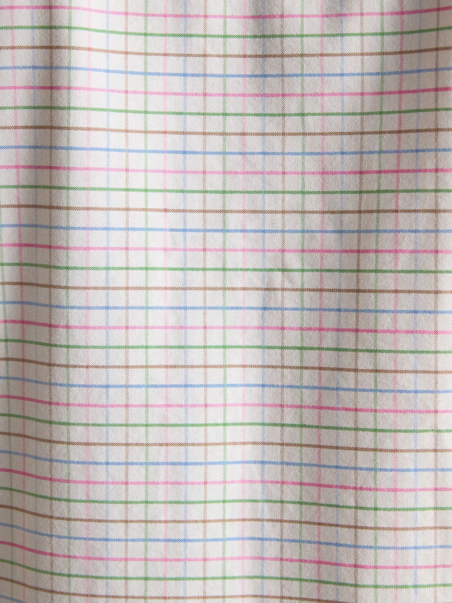 Oxford Classic Fit White Check Long Sleeve Cotton Shirt