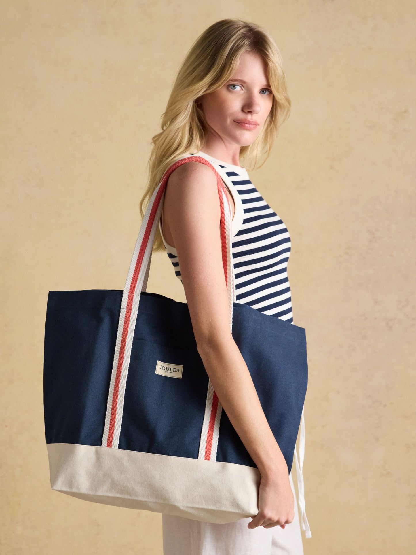Promenade Navy Canvas Tote