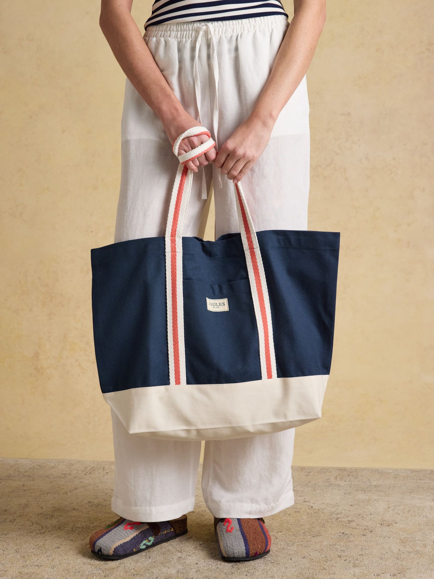 Promenade Navy Canvas Tote