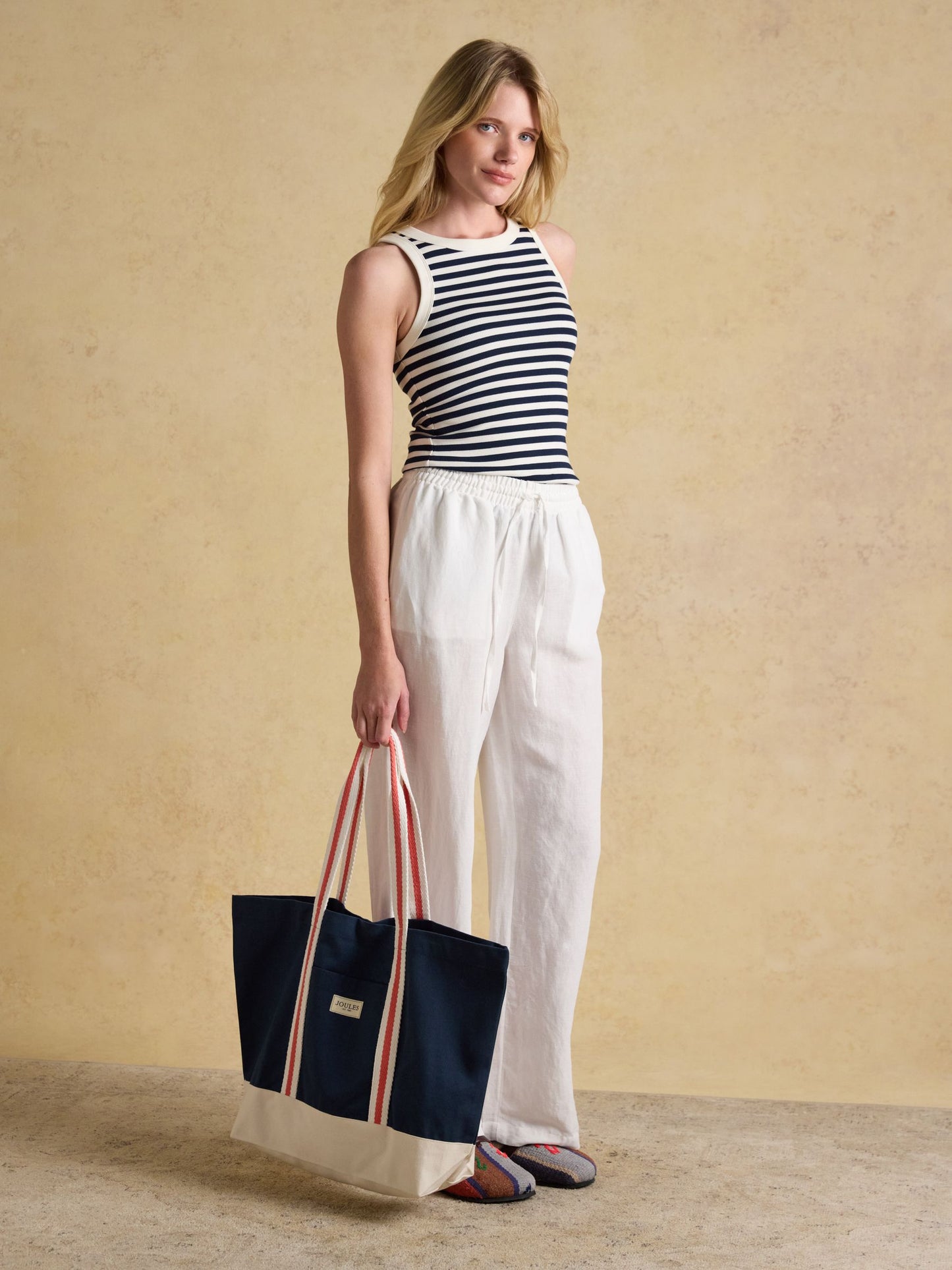 Promenade Navy Canvas Tote
