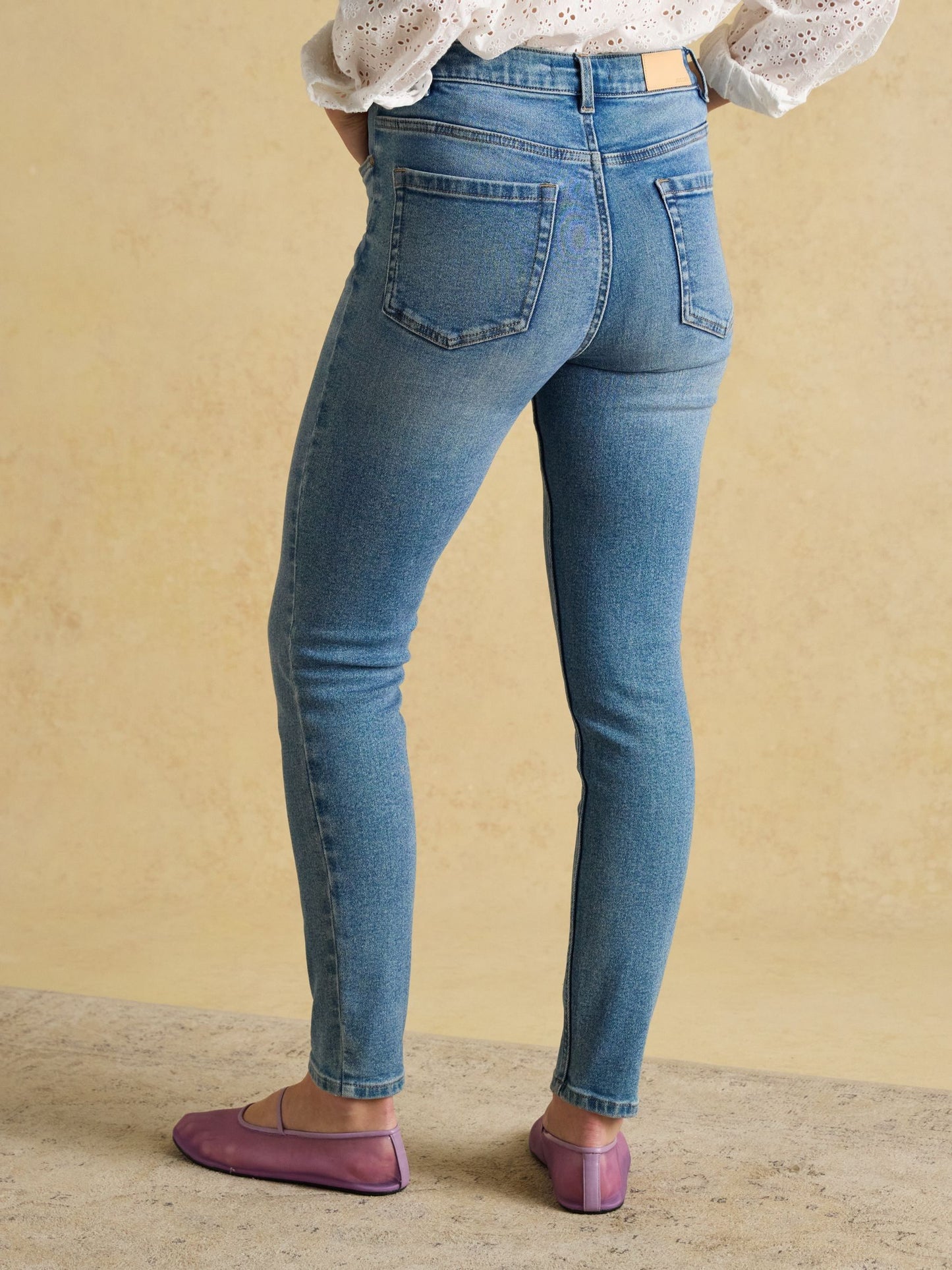 Blue Skinny Fit Mid Rise Jeans
 Mid Wash
