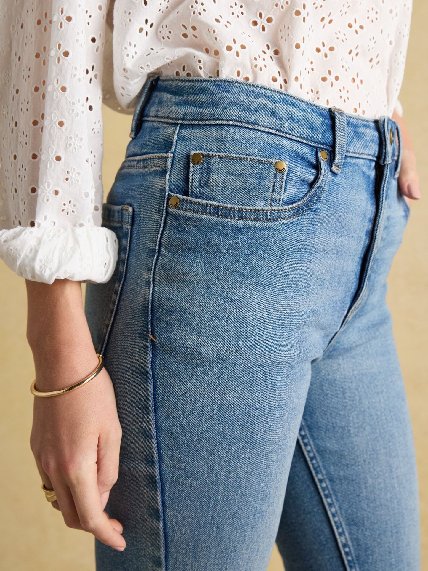 Blue Skinny Fit Mid Rise Jeans
 Mid Wash