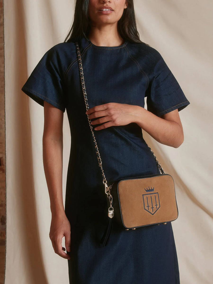 Finsbury Tan & Navy Crossbody Bag