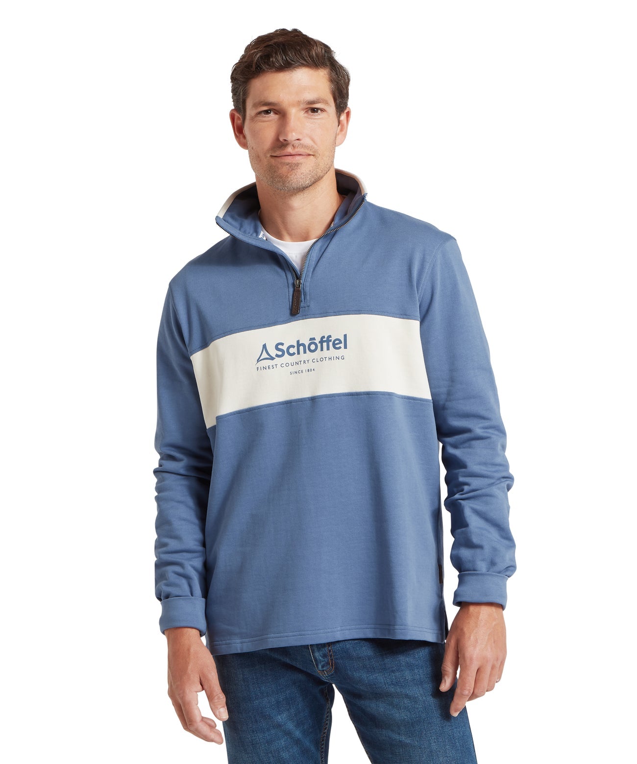 Trencrom Quarter Zip Vintage Indigo/Stone