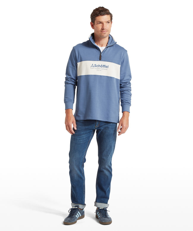 Trencrom Quarter Zip Vintage Indigo/Stone
