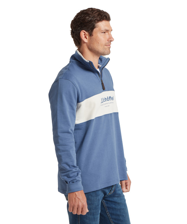 Trencrom Quarter Zip Vintage Indigo/Stone