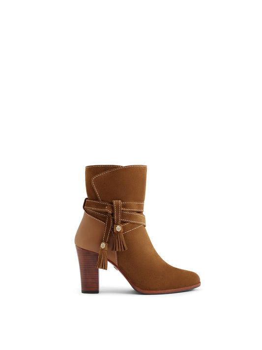 Dorset Tan Heeled Ankle Boots