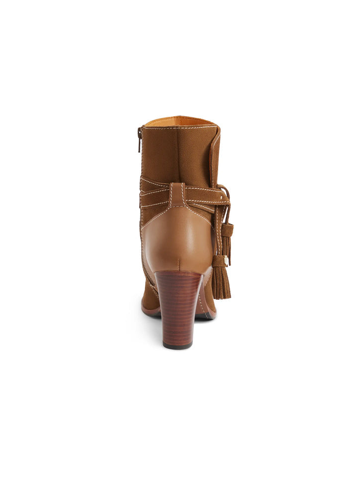 Dorset Tan Heeled Ankle Boots