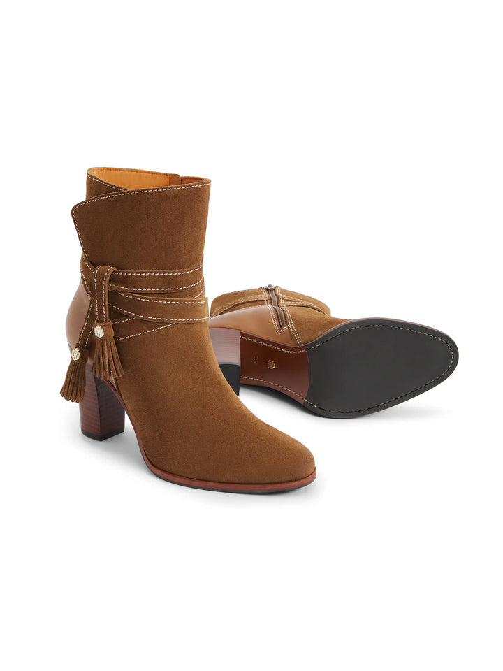 Dorset Tan Heeled Ankle Boots