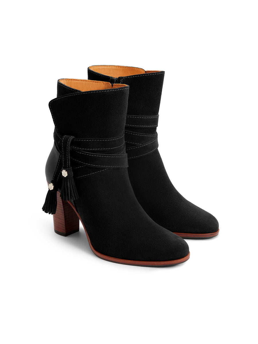 Dorset Black Heeled Ankle Boots