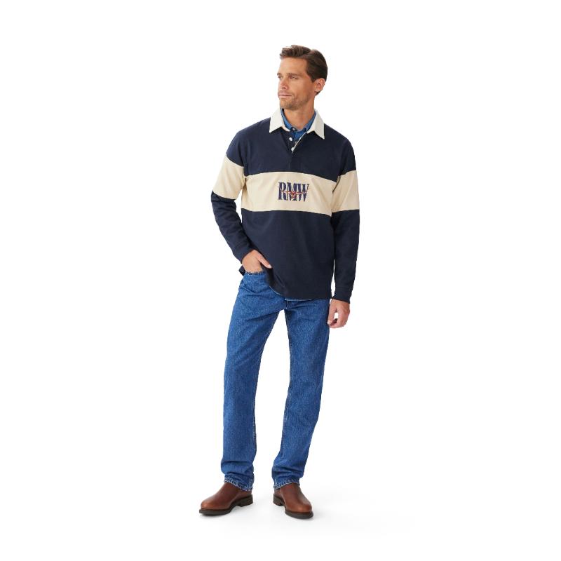 Heritage Panel Rugby Navy Sand