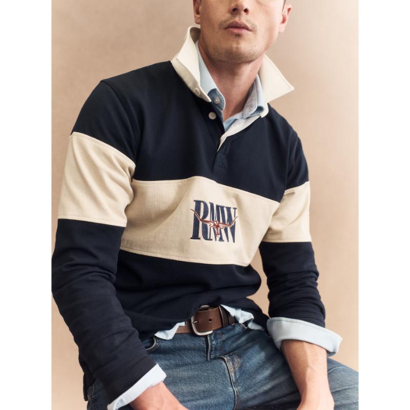 Heritage Panel Rugby Navy Sand