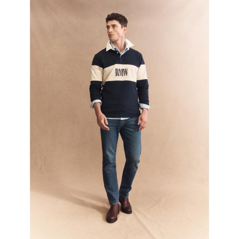 Heritage Panel Rugby Navy Sand